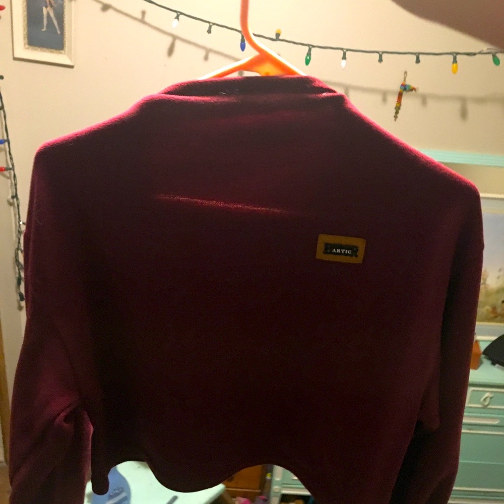 A Burgundy top